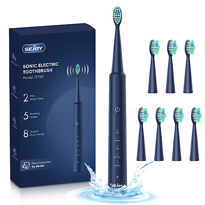 #ad Sonic Electric Toothbrush USB Rechargeable Power Toothbrush With 8 Brush Heads $16.59