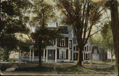 #ad 1913 SkowheganME Mrs. Shepherd#x27;s Residence Somerset County Maine Postcard $9.99