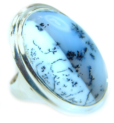 #ad Top Quality Dendritic Agate .925 Sterling Silver handcrafted Ring size: 7 adjus $75.41