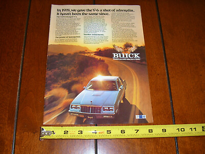 #ad BUICK TURBO PRE GRAND NATIONAL ORIGINAL 1982 AD $11.95