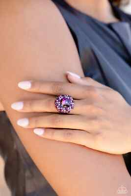 #ad Paparazzi Jewelry Accessories Glistening Grit Purple Ring $5.00