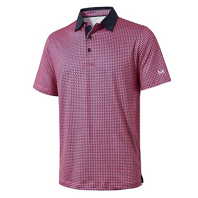 #ad Men#x27;s golf shirt dry short sleeve printing performance moisture wicking quality $34.99