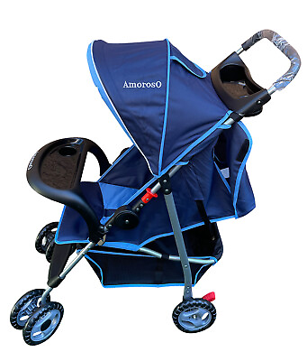 #ad Baby Infant Umbrella Light Weight Travel Convenient Single Stroller Blue $81.99
