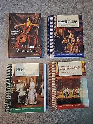 #ad A History of Western Music Burkholder Grout Palisca THREE ANTHOLOGIES $219.99