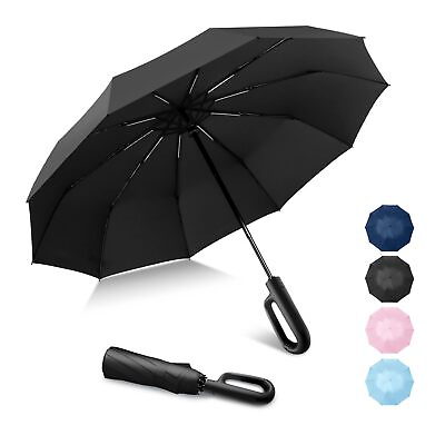 Travel Umbrella Large Windproof Umbrellas for Rain amp; Sun Light Portable Com... $24.14