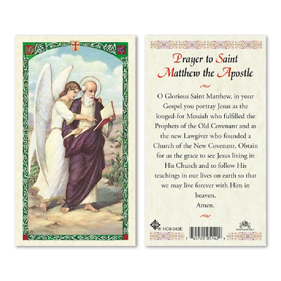 #ad Prayer to Saint Matthew the Apostle Laminated Prayer card $2.75