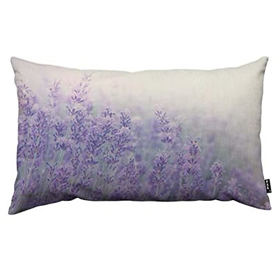 #ad Lavender Flowers at Sunlight Throw Pillow Case Cushion 12quot; x 18quot; Multi036 $20.23