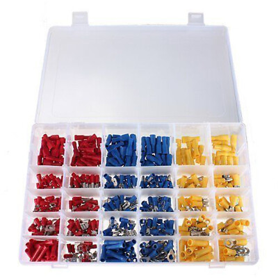 #ad 480pcs Assorted Crimp Terminal Insulated Electrical Wire Connector Set with Box $31.99