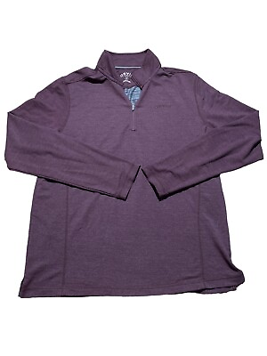 #ad Orvis Mens Maroon Long Sleeve 1 4 Zip Pullover Shirt Size Medium $17.00