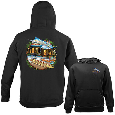 #ad #ad Surf Marlin Myrtle Beach Casual Graphic Hoodie $31.68