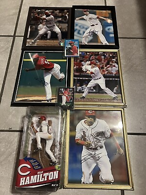 #ad Autographed Photos Cincinnati Reds Players 8 x 10 As Is $30.00