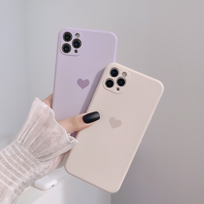 Cute Lovely Heart Soft Silicone Case Cover For iPhone 15 14 13 12 Pro Max 11 XR $3.09