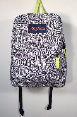 #ad New Genuine JANSPORT School Backpack. Rare Zigzag Scribble Pattern COOL $55.00