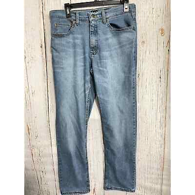 #ad Lee Men Straight Leg Jeans 32 Blue Medium Wash Denim Classic Fit Casual Everyday $10.26
