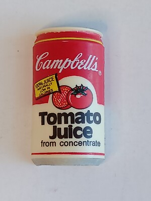 #ad Vintage 3D Fridge Magnet CAMPBELL#x27;S TOMATO JUICE Plastic 1.5quot; Tall Preowned $9.95