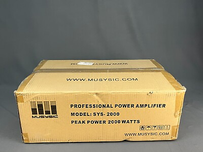 MUSYSIC 2 Channel 2000W Professional Power DJ Amplifier 2U Rack Mount Amp Stereo $148.99