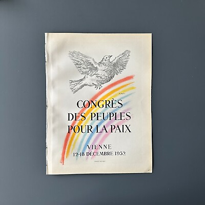 Original Pablo Picasso – Congres des Peuples – 1952 Exhibition Lithograph Poster $42.00