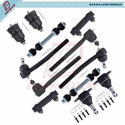 #ad 12Pcs Suspension Kit Front Ball Joint Tie Rod Ends For Buick Chevrolet Pontiac $69.69
