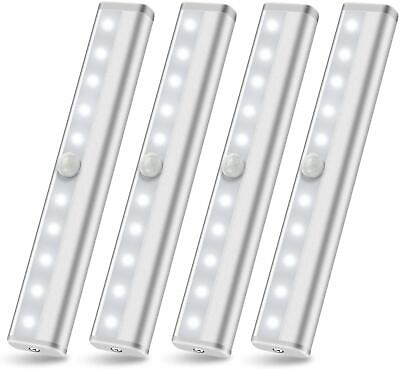 #ad Wireless Under Cabinet Lighting LED Motion Sensor Battery Operated Closet 4pack $26.99