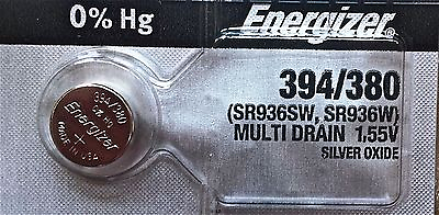 #ad ENERGIZER 394 380 WATCH BATTERIES SR936SW Sealed Authorized Seller $3.49