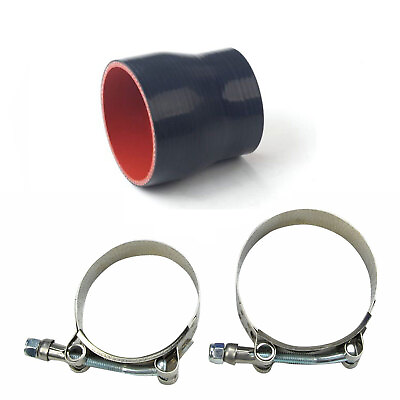 #ad 1.5#x27;#x27; to 2#x27;#x27; Straight Reducer Silicone Turbo Hose Coupler 38mm 51mm 2x T clamps $5.80