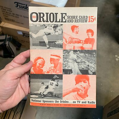 #ad Vintage 1963 Official Baltimore Orioles Score Card Program Los Angeles Dodgers $14.95
