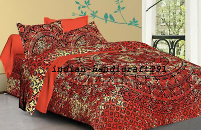 #ad Mandala Bedding Set Duvet Doona Double Quilt Cover Indian Hippie Gypsy Cotton $46.44