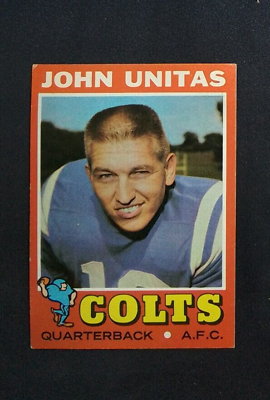 #ad 1971 Topps #1 JOHN JOHNNY UNITAS RAW UNGRADED HOF NFL GREAT $30.15