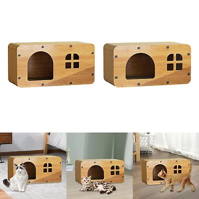 #ad Cat Scratcher Lounge Corrugated Scratching Board Toy with Entrance and Window $70.57