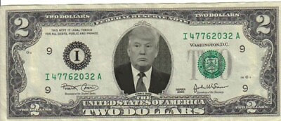 #ad Donald Trump $2 Dollar bill Mint real $9.99