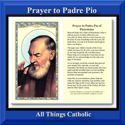 #ad Prayer to St. Padre Pio of Pietrelcina Catholic Holy Prayer Card $0.99