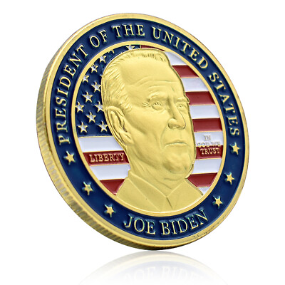 #ad US Seal of The 46th President Gold Coin Joe Biden Commemorative Medal Souvenir $3.61