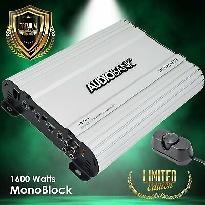 Audiobank Monoblock 1600 WATTS Amp Class D Car Audio Stereo Bass Amplifiers $59.99