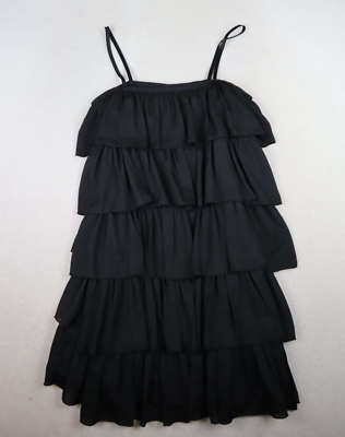 #ad ERIN FETHERSTON FOR TARGET WOMEN#x27;S BLACK RUFFLE LAYERED DRESS SIZE 7 $13.29