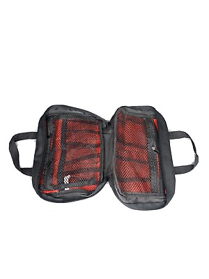 #ad Red Black Toiletry Bag Travel Bag Traveling Shaving Kit Bag aa73 $20.00