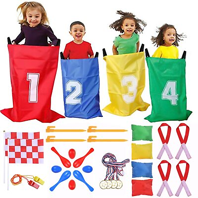 #ad Outdoor Games for Kids 5 10: Potato Sack Race Bags Bean Bag Toss Game Camping $39.25