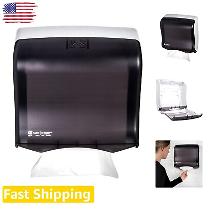 #ad Compact Black Multifold Towel Dispenser for Smooth Dispensing Experience $49.99