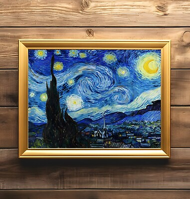 #ad Starry Night by Vincent Van Gogh Museum Quality Art Print $9.95