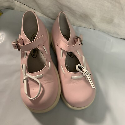 #ad Shoe be Doo Pink Leather Girls#x27; Mary Jane Shoes Size 27 usa 9.5 easter spring $15.00