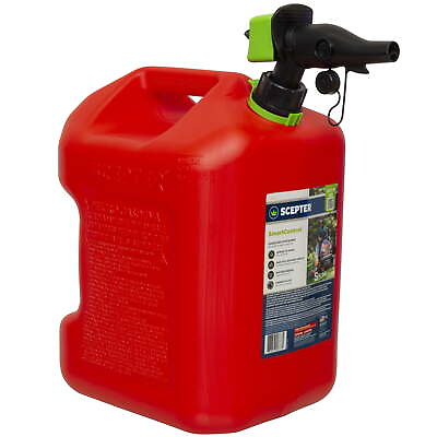 5 Gallon Smart Control Dual Handle Gas Can FSCG571W Red Fuel Container $21.98