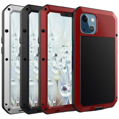 #ad US For iPhone 14 6.1quot; 360° Shockproof Heavy Duty Back Case Aluminum Phone Cover $14.47