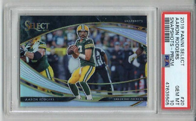 #ad 2019 PANINI SELECT SNAPSHOTS PRIZM #20 AARON RODGERS CARD PACKERS PSA 10 LOW POP $250.00
