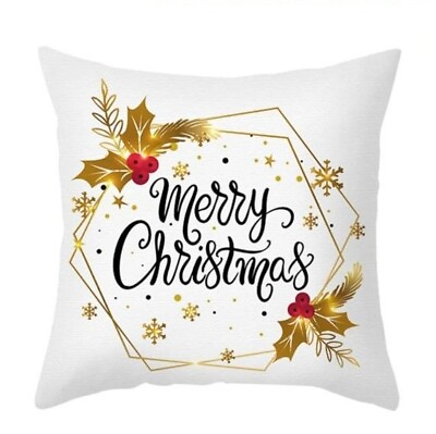 #ad 45cm Christmas Cushion Cover Merry Christmas Decorations For Home X Mas 1Pc New $27.00