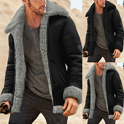 #ad Men Autumn And Winter Plus Size Winter Coat Lapel Collar Padded Mens Snow Jacket $43.48