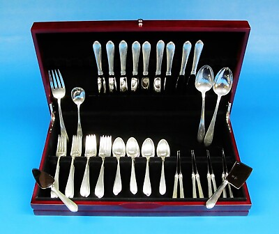 #ad Beautiful 59 Unknown Pattern sterling silver Flatware set by Gorham . $2655.00