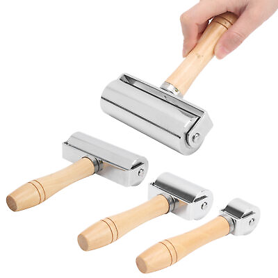 #ad Leather Press Edge Roller DIY Leather Craft Wooden Handle Edge Rolling Tool $13.86