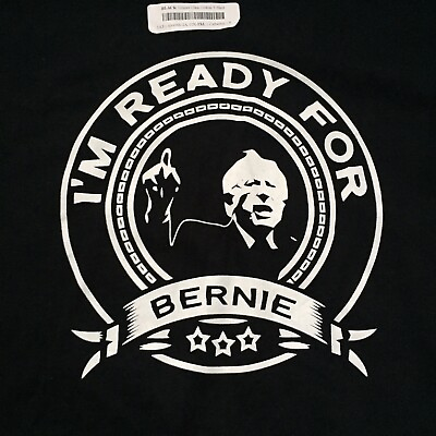 #ad Bernie Sanders I’m Ready For Bernie Mens 2XL Black Gilden Ultra Cotton T Shirt $24.99