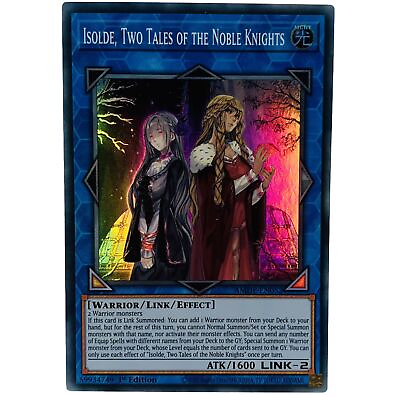 YUGIOH Isolde Two Tales Of The Noble Knights AMDE EN052 Super Rare Card NM MINT GBP 1.99