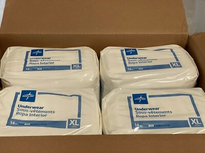 #ad Medline Pack Of 4 Protection Plus Classic Protective Underwear XL $65.99