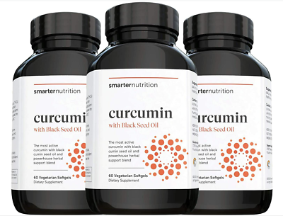#ad #ad Smarter Nutrition Curcumin black seed oil Potency Absorption lot of 3 bottles $103.99